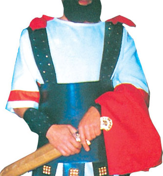 Vestuario para Soldado Romano I con Túnica, Capa y Correajes