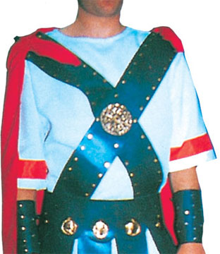 Vestuario para Soldado Romano II con Túnica, Capa y Correajes